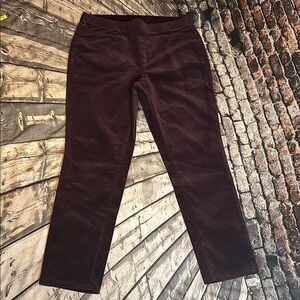 Women's J. Jill Medium Straight Leg Pants in Rich Burgundy